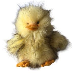 Plush Duck Orange Beak.  DELPHINE Brand.  Medium Size Easter Birthday Christmas